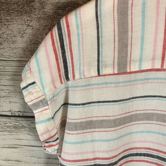 Weatherproof Front Knot Linen Button Up Top Small - Picture 14 of 16